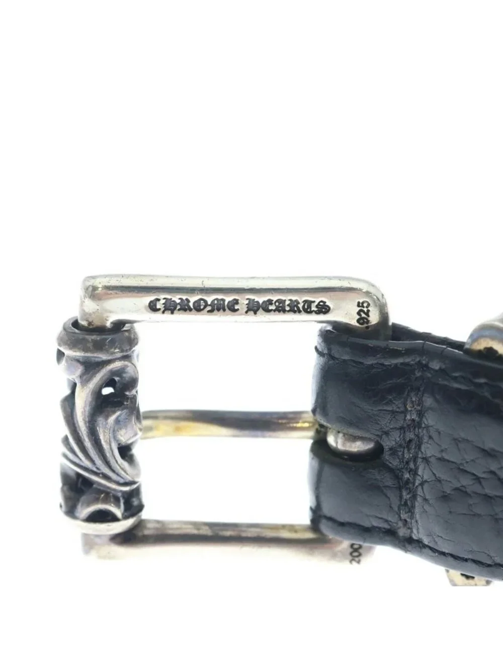 Chrome Hearts 1.0 Roller 3 PC Leather Belt Black